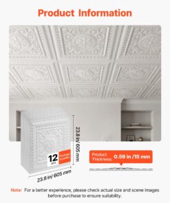 White 3D Geometric Drop Ceiling Panels