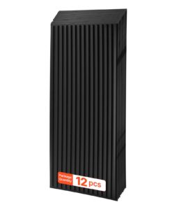 VEVOR 605x1215 mm Black 3D PVC Ceiling Tiles 12-Pack