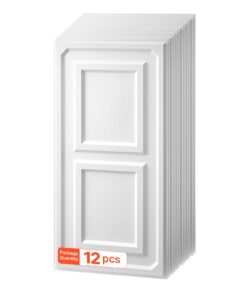 VEVOR 605x1215 mm White PVC Ceiling Tiles 12-Pack