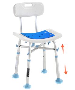 VEVOR Heavy-Duty Shower Chair with Backrest