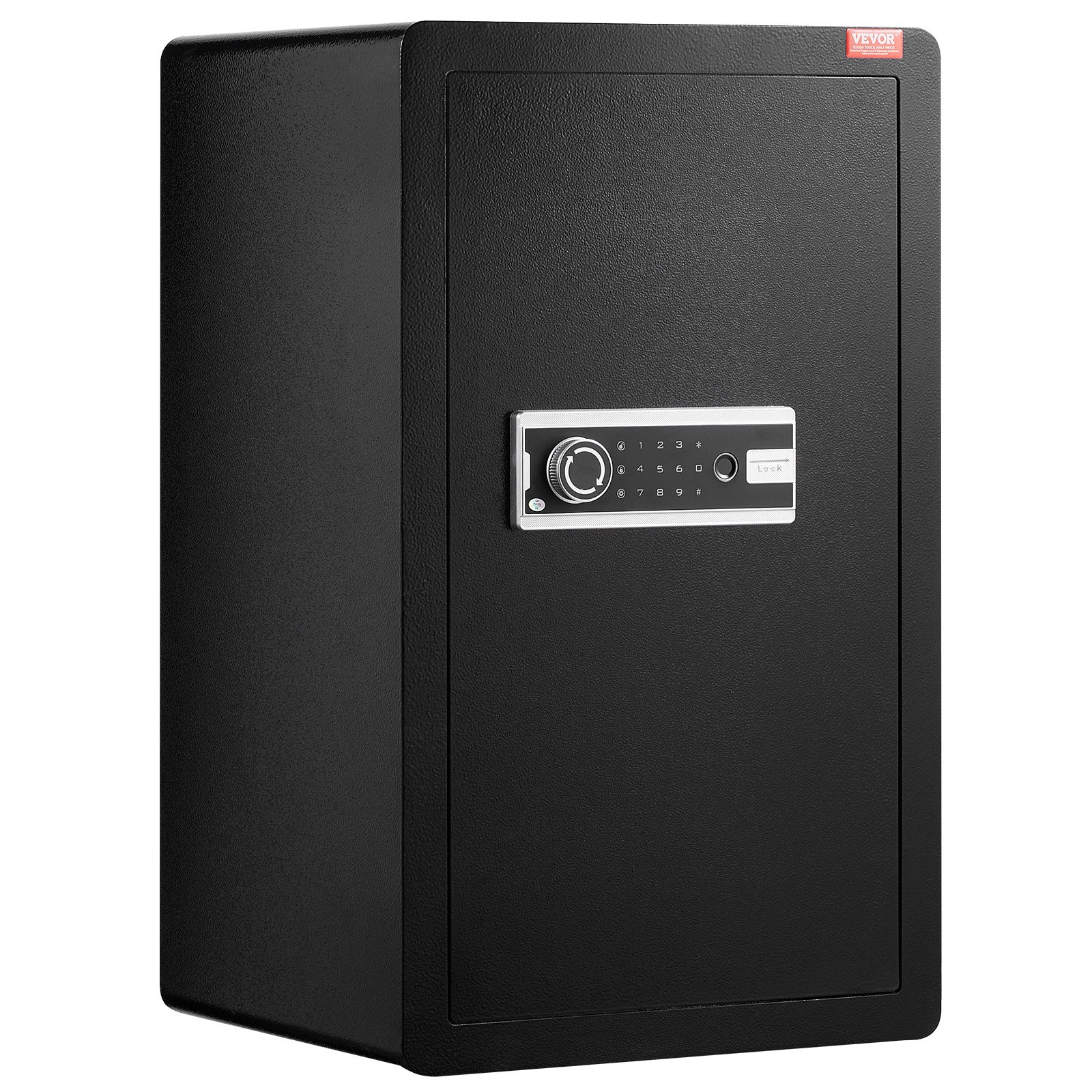 VEVOR 113L Single Door Safe Box, Key, Code & Fingerprint Lock, Fireproof Bag, LED, 2 Shelves, Alarm, Black Steel Home Office Safe - Зображення 10