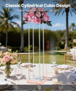 Cylindrical Centerpiece Columns for Floral Displays