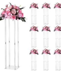 VEVOR 10x 80 cm Clear Acrylic Wedding Flower Stands