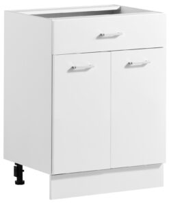 VEVOR white shaker kitchen base cabinet 60 cm